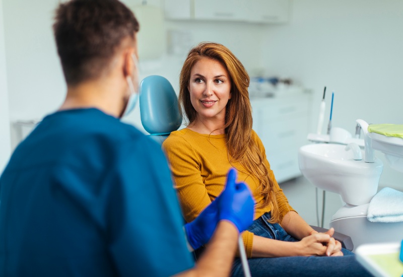 Patient consulting dentist about Cosmetic Dentistry Services in Monroeville, PA